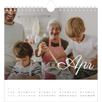 Square calendars  — Handwritten month [April]