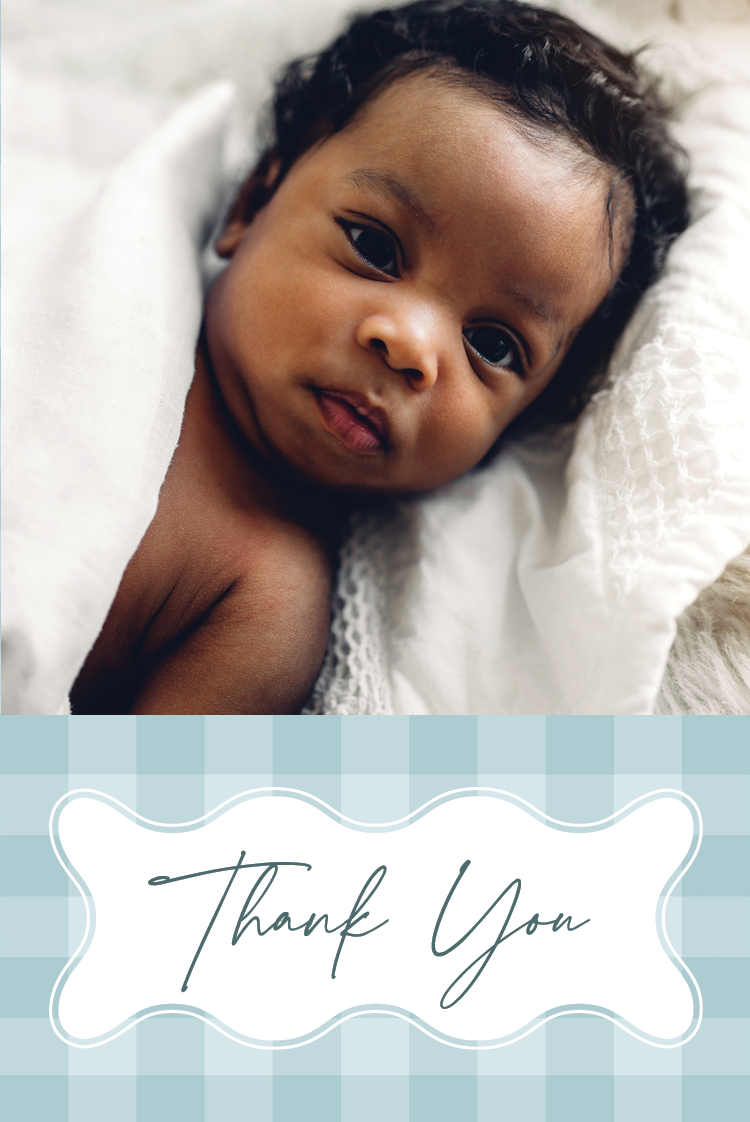 Thank you cards — Pastel scallops