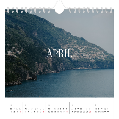 Square calendars  — Endless escape [April]