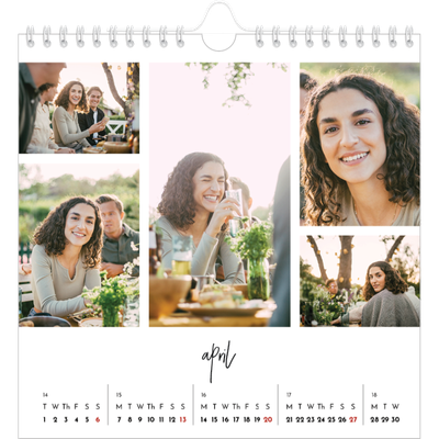Square calendars  — Photo arrangements [April]