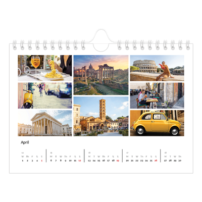 A5 Landscape Photo Calendar — Framework [April]