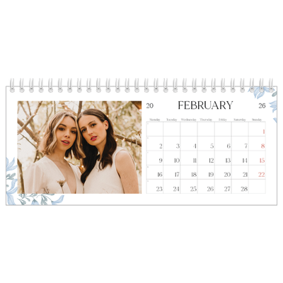 Desk calendars — Elegant floral [February]