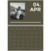 A4 Double Photo Calendar — Contemporary bold [April]