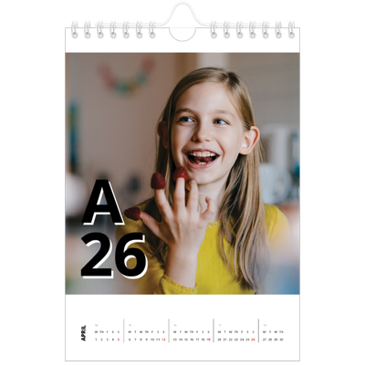 A5 Photo Calendar — Letter style [April]