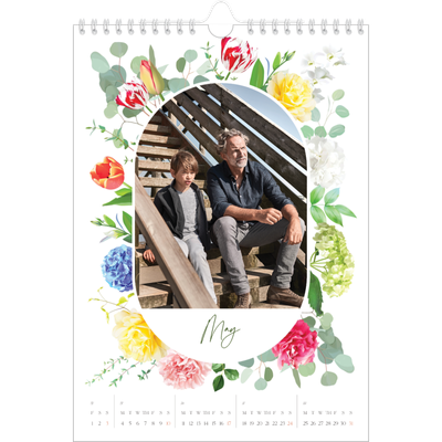 A4 Photo Calendar — Traditional flowers [cover]