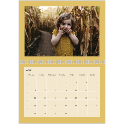 A4 Double Photo Calendar — Earth colours [April]