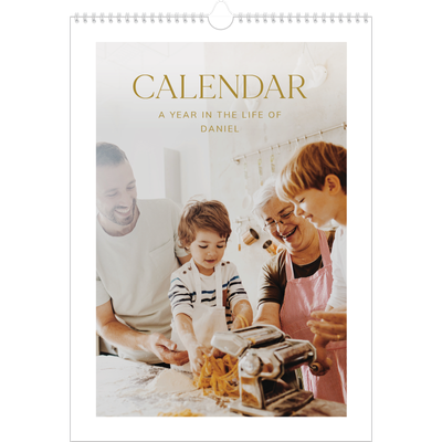 A3 photo calendars — Big gold text [cover]