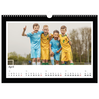 A3 Photo Calendar — Black frame [April]