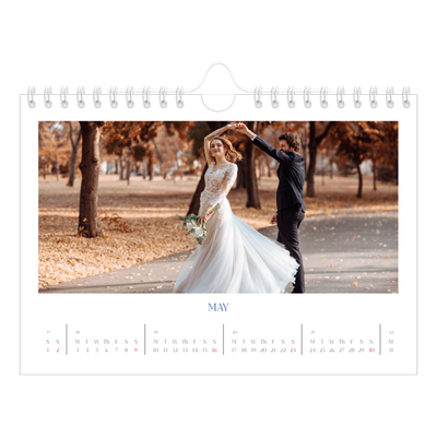 A5 Landscape Photo Calendar — Cobalt classic [May]