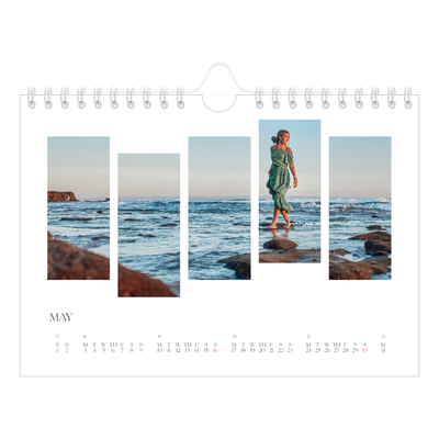 A5 Landscape Photo Calendar — Travel mosaics [May]