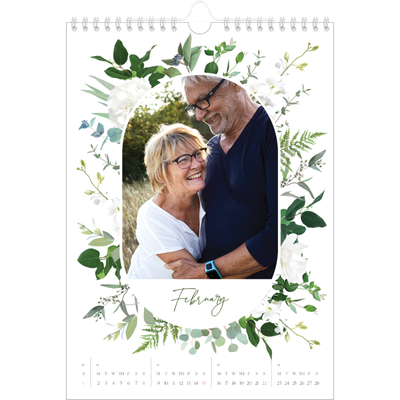 A4 Photo Calendar — Traditional flowers [February]