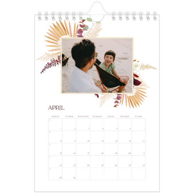 A5 Photo Calendar — Boho [April]