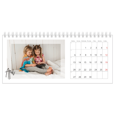 Desk calendars — Clear frame [April]