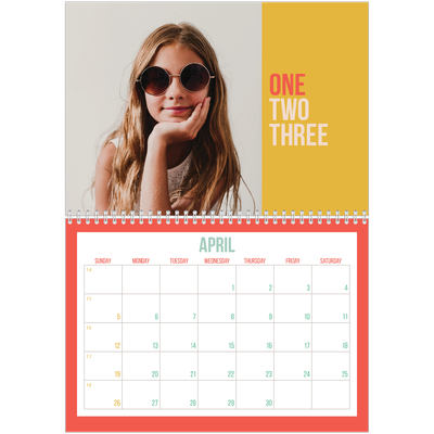 A4 Double Photo Calendar — Bright and beautiful [April]