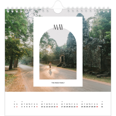 Square calendars  — The open arch [May]