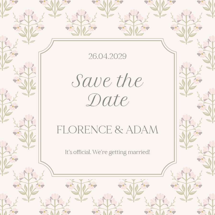 Save the date — Vintage blossoms
