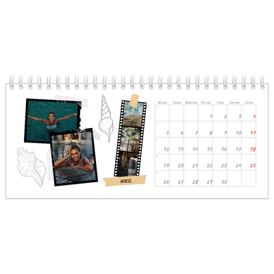 Desk calendars — Scrapbook flair [April]