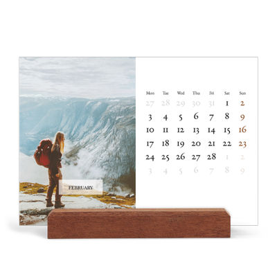 Easel Desk Calendar Landscape  — Classic calendar [February]