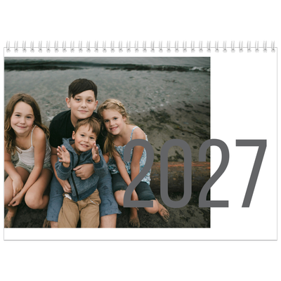 A4 Double Photo Calendar — Number months [cover]