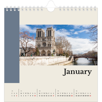 Square Photo Calendar — Sights of the world
