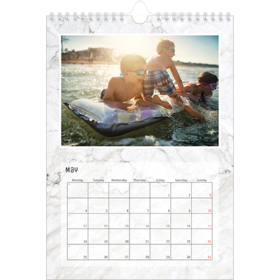 A4 Photo Calendar — Marble backgrounds [cover]