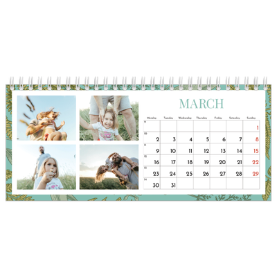 Desk calendars — Floral wallpapers [March]