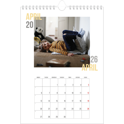 A4 Photo Calendar — Couple type [April]