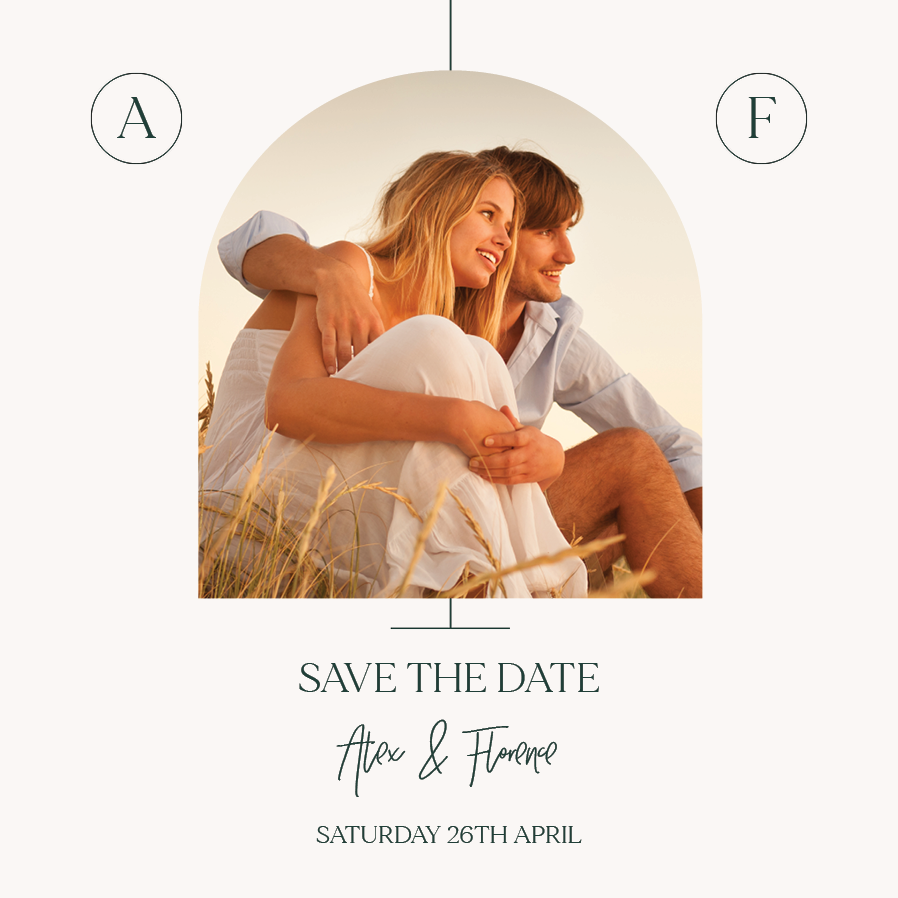 Save the date — Arch photo frame
