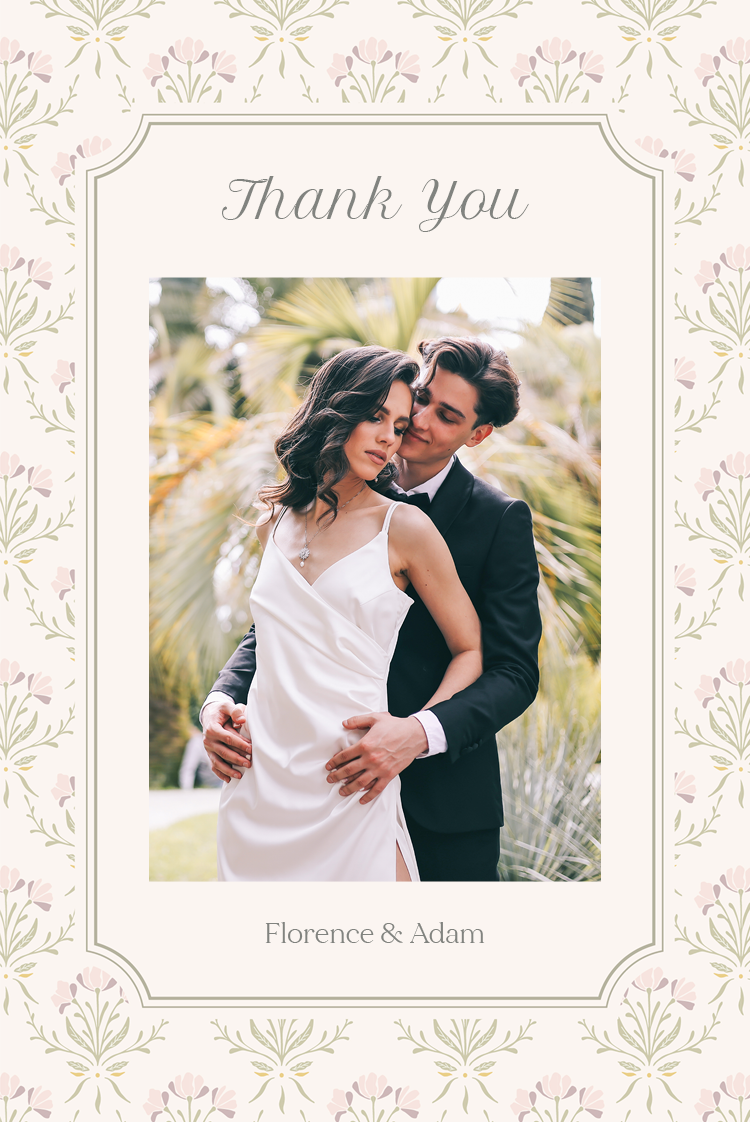 Thank you cards — Vintage blossoms