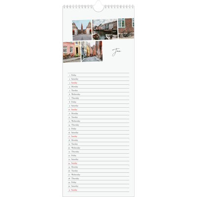 Slim Calendar  — City break [January]