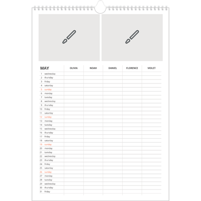 A3 Family Planner — Design your own product - Family of 5 [cover]