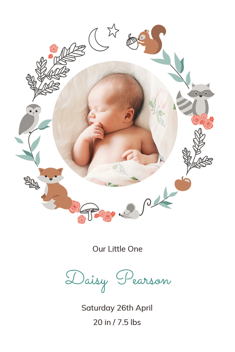 Invitations — Forest wreath frame