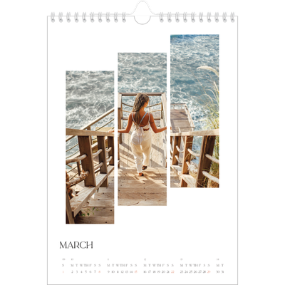 A4 Photo Calendar — Travel mosaics [March]