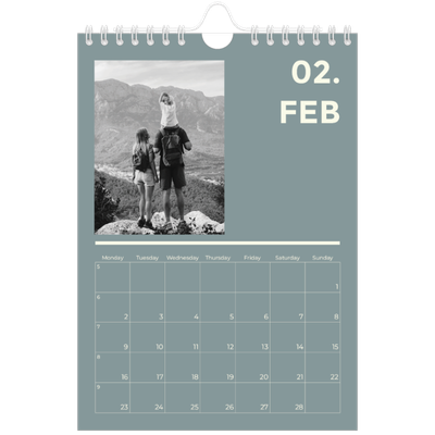 A5 Photo Calendar — Contemporary bold [February]