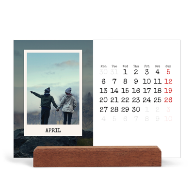 Easel Desk Calendar Landscape  — The portrait edit [April]