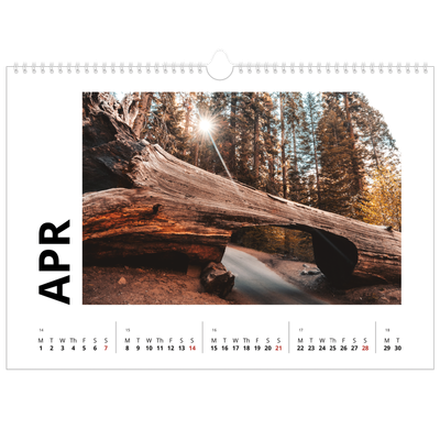 A3 Photo Calendar — Big date [April]