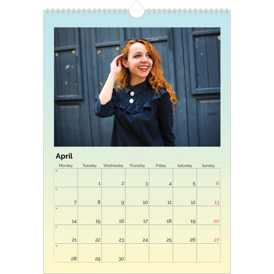 A3 photo calendars — Pastel shades [April]
