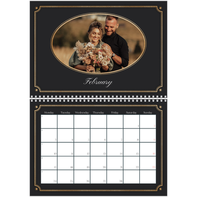 A4 Double Photo Calendar — Vintage classic [February]