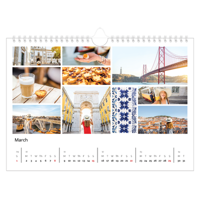 A4 Landscape Photo Calendar — Framework [March]