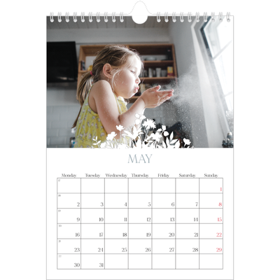 A4 Photo Calendar — Flower motif [cover]