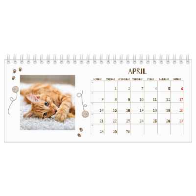 Desk calendars — Playful kitten [April]
