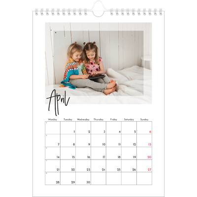 A4 Photo Calendar — Clear frame [April]