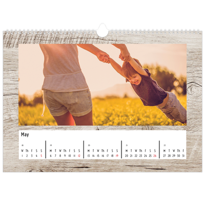 A3 Photo Calendar — Wood [cover]