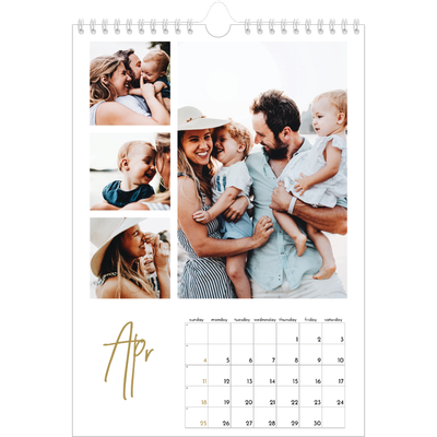 A4 Photo Calendar — Scribble text [April]