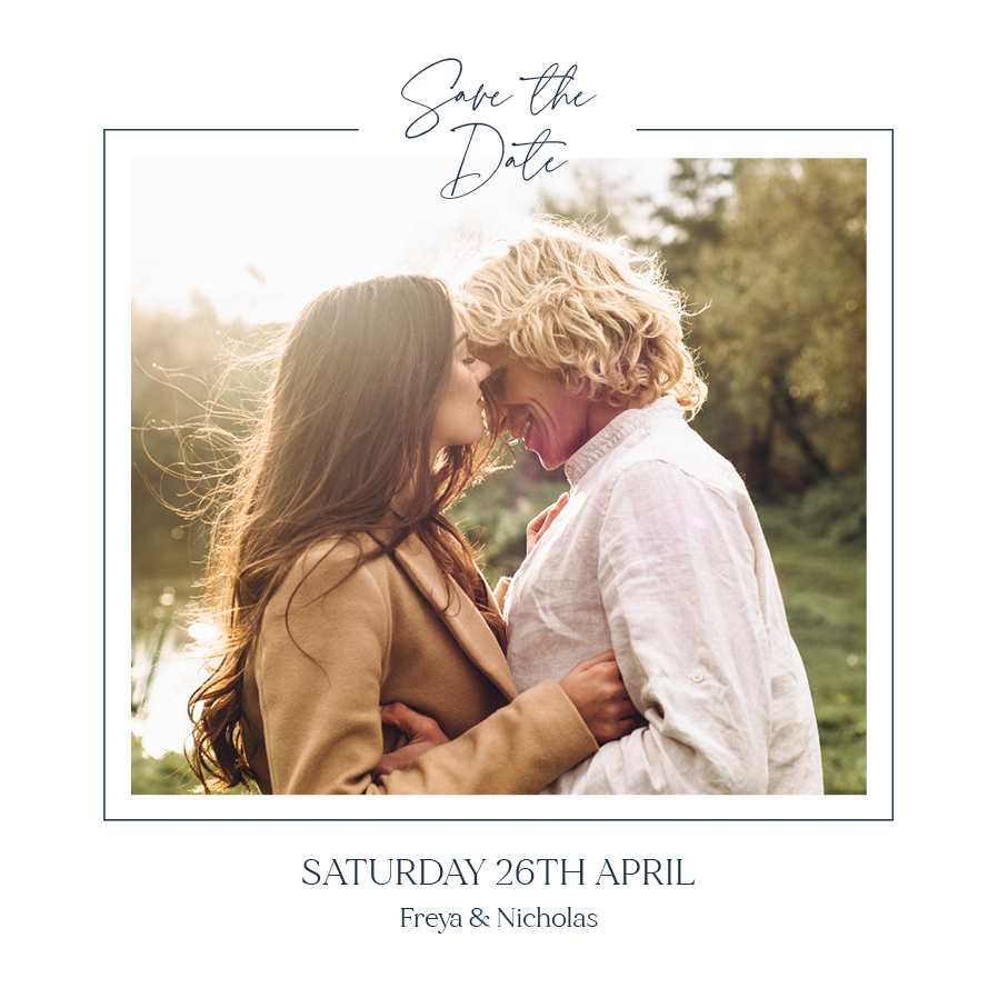 Save the date — Minimalist wedding