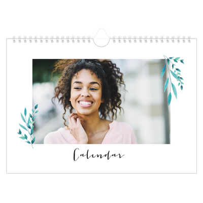 A4 Landscape Photo Calendar — Flower illustrations [cover]