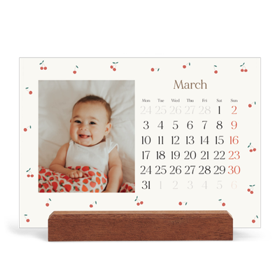 Easel Desk Calendar Landscape  — Cherry bliss [March]