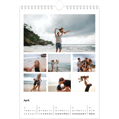 A4 Photo Calendar — Picture grid [April]