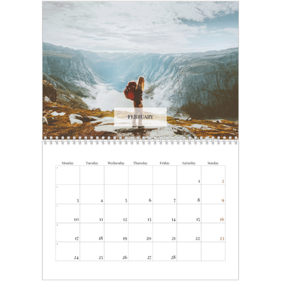 A4 Double Photo Calendar — Classic calendar [February]