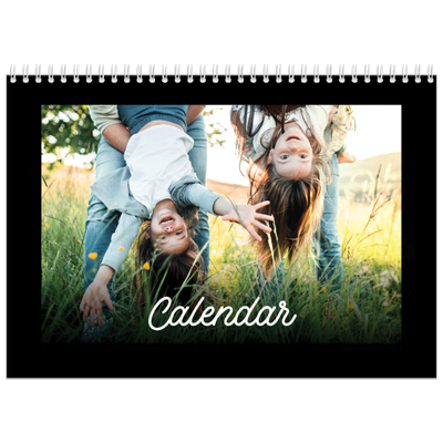 A4 Double Photo Calendar — Black minimal [cover]